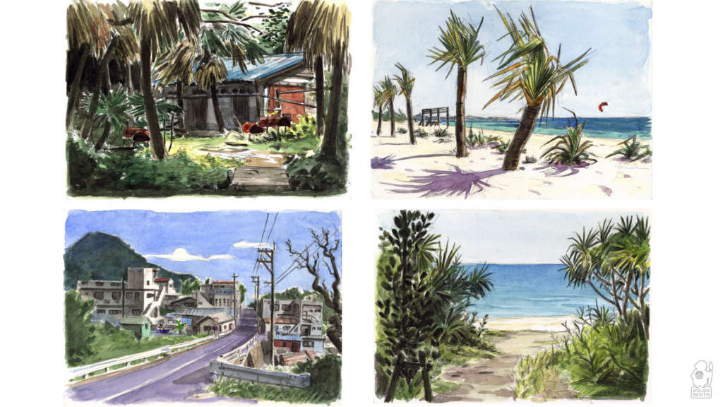 TheCoralCave_okinawa_sketches